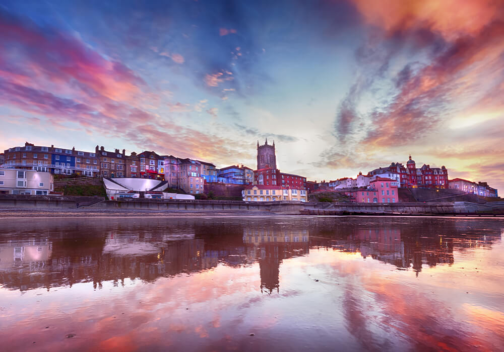 Cromer at sunset in winter