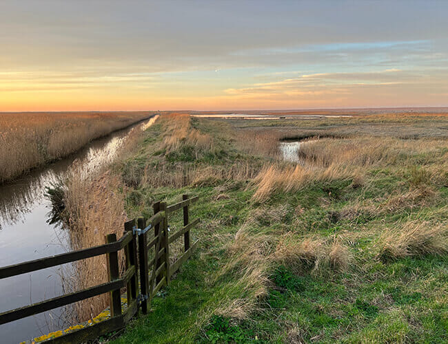 Cley next the Sea Marshes Norfolk Coast Path